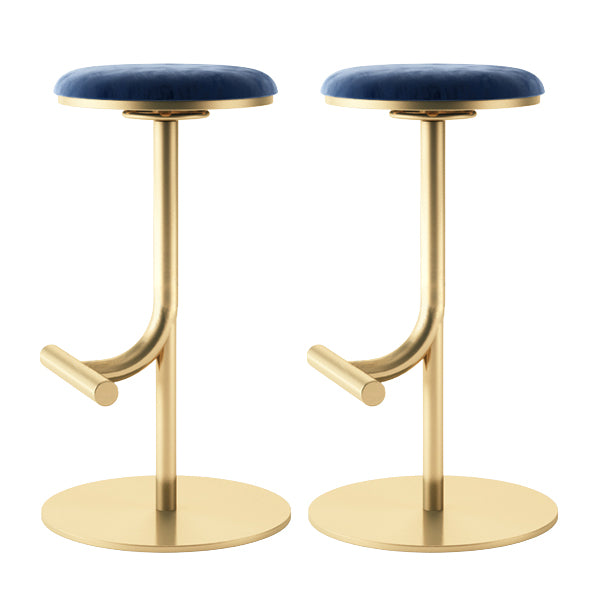 Backless Adjustable Height Counter Stool Modern Round Seat Bar Stool