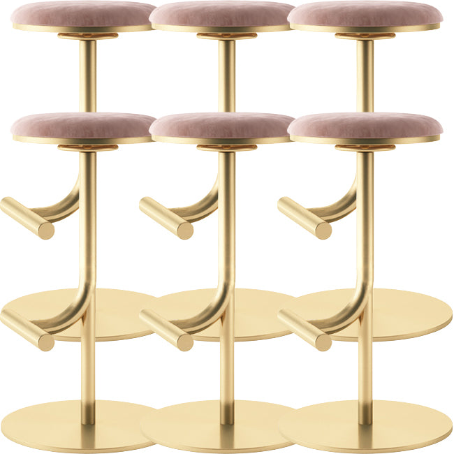 Backless Adjustable Height Counter Stool Modern Round Seat Bar Stool