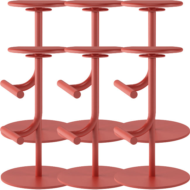 Backless Adjustable Height Counter Stool Modern Round Seat Bar Stool