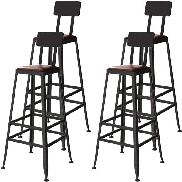 Industrial Black Base Counter Stool Iron Footrest Counter & Bar Stool