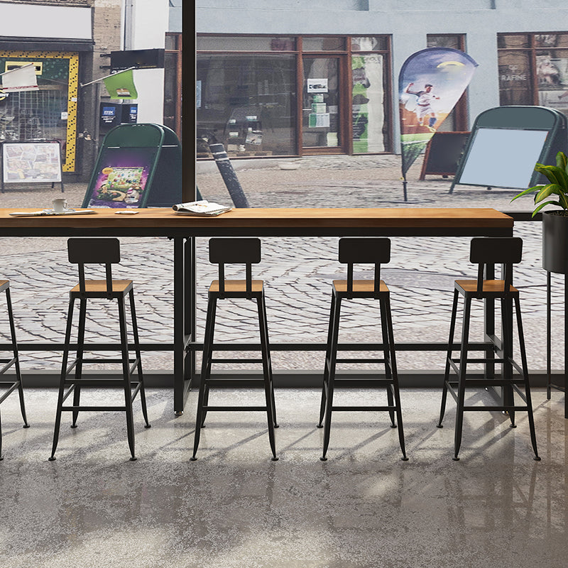 Industrial Black Base Counter Stool Iron Footrest Counter & Bar Stool