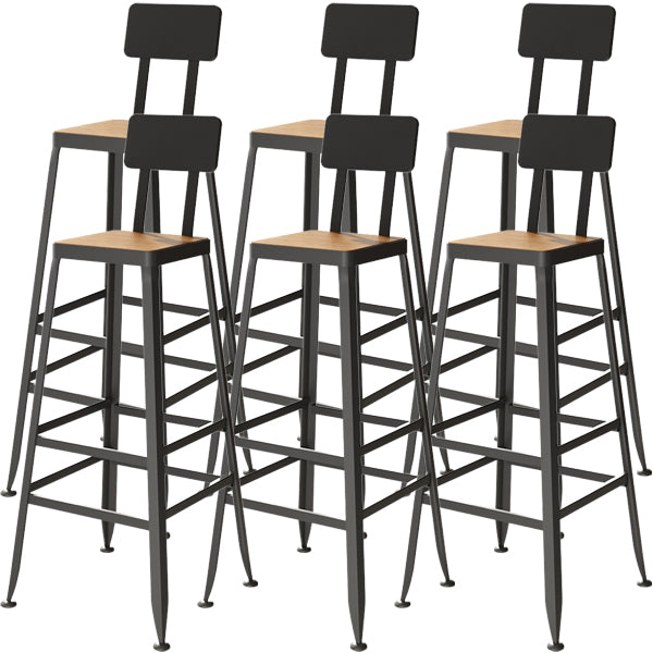 Industrial Black Base Counter Stool Iron Footrest Counter & Bar Stool