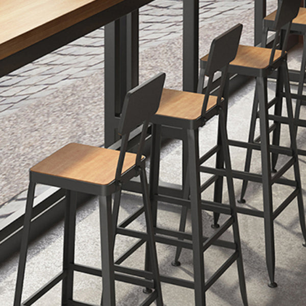 Industrial Black Base Counter Stool Iron Footrest Counter & Bar Stool