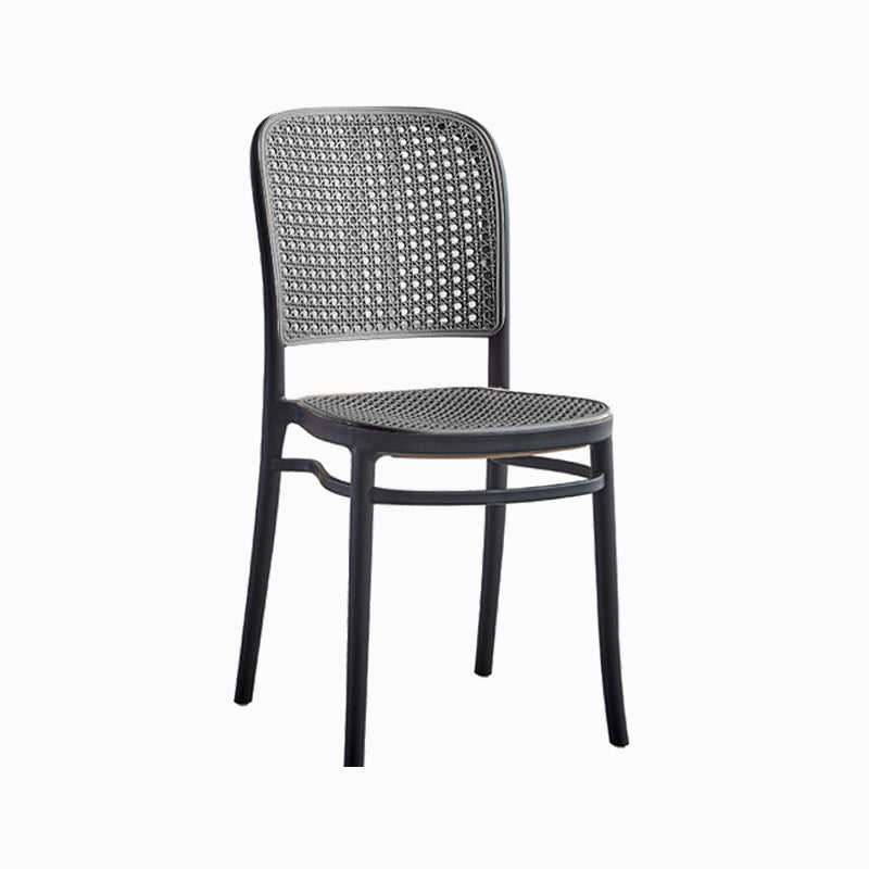 Scandinavian Low Back Plastic Counter Stool Rectangle Seat Plastic Furniture