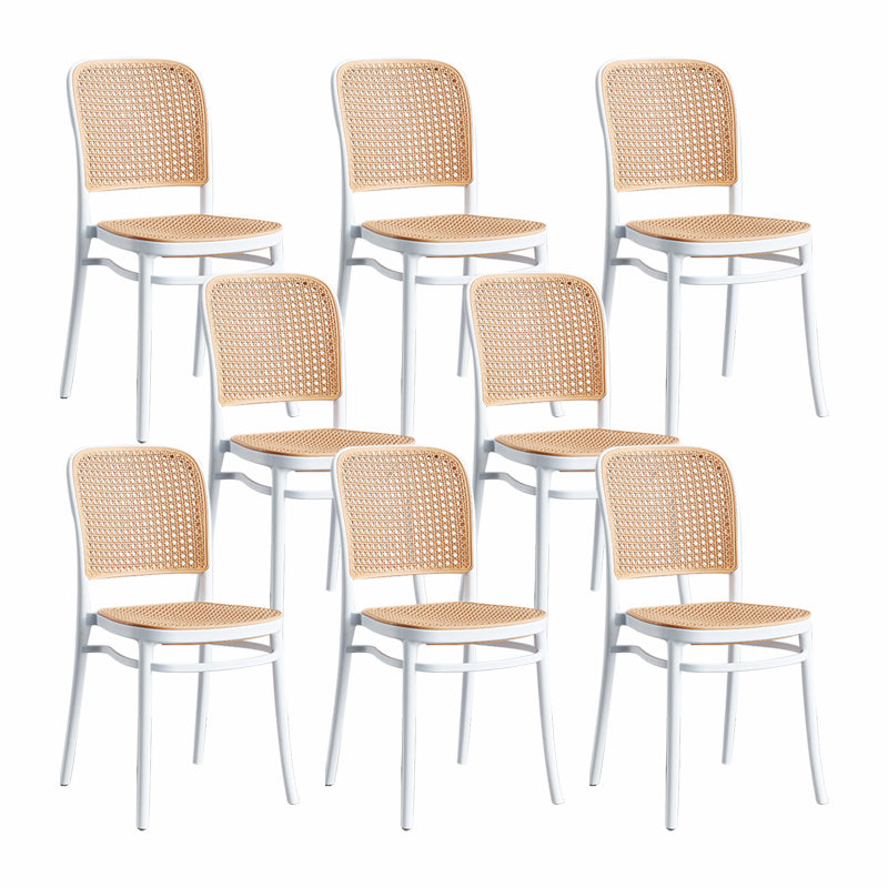 Scandinavian Low Back Plastic Counter Stool Rectangle Seat Plastic Furniture