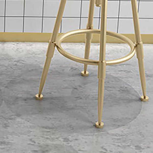 Scandinavian Metal Stool Upholstered Round Seat Counter Stool