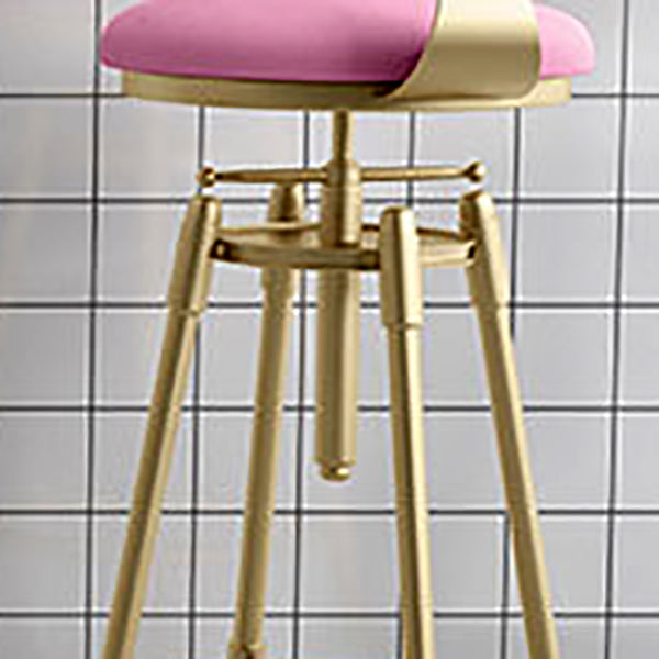 Scandinavian Metal Stool Upholstered Round Seat Counter Stool