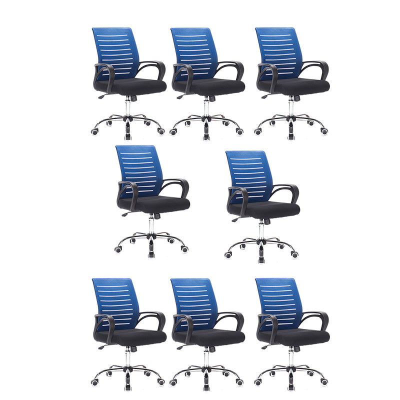 Contemporary Arm Chair Adjustable Seat Height with Wheels Office Chair