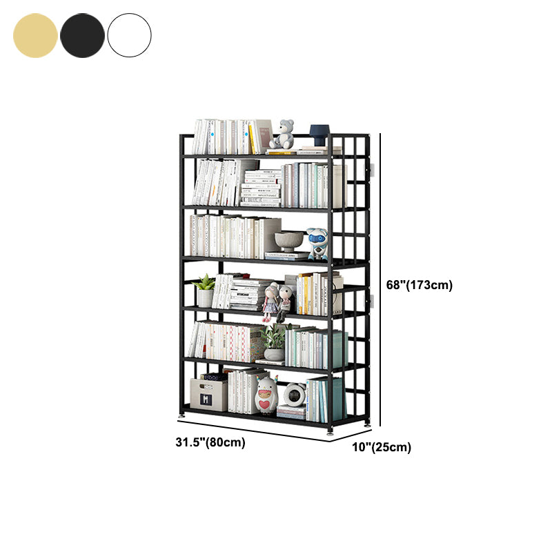 Vertical Rectangular Bookcase Metal 9.8" Wide Open Bookcase Book Shelf Contemporary