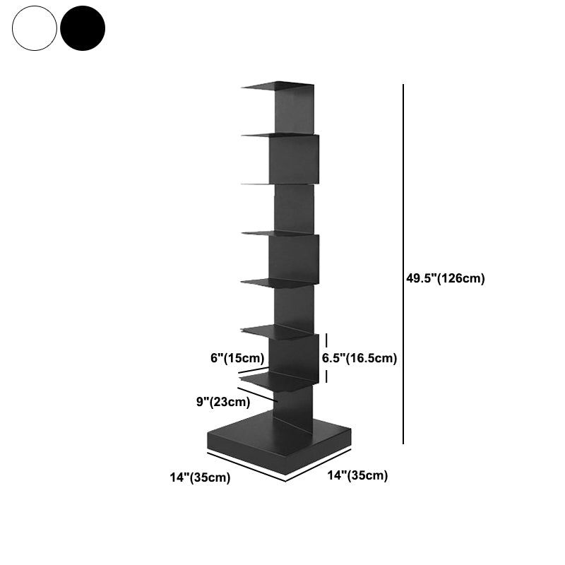 Closed Back Book Shelf Contemporary Metal Bookshelf Shelves Included Vertical