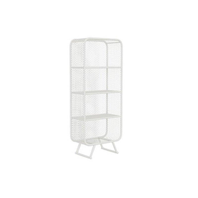 Glam Metal Bookshelf Closed Back with Shelves Bookcase Vertical