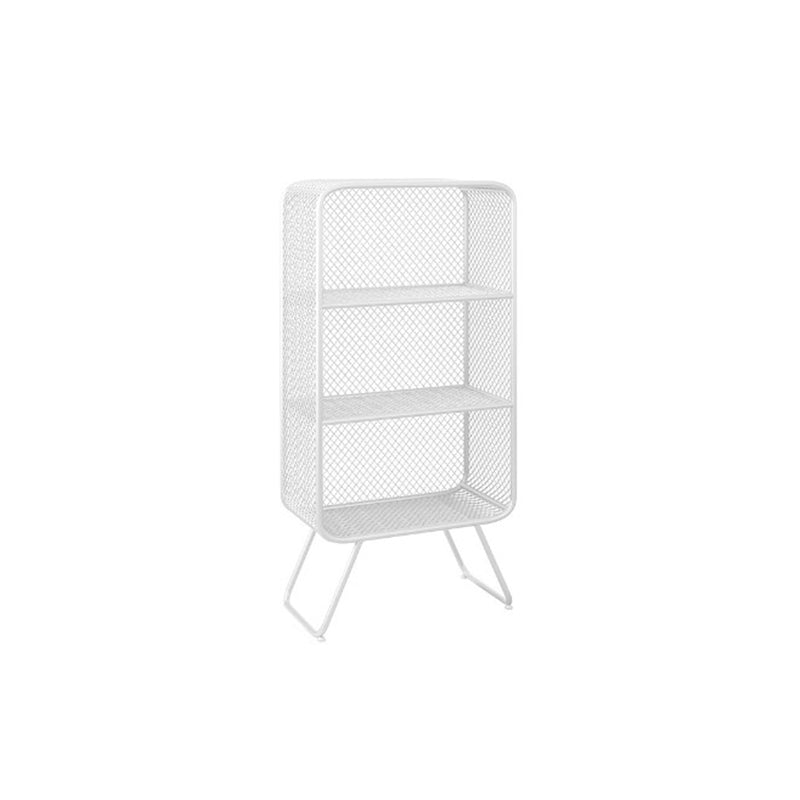 Glam Metal Bookshelf Closed Back with Shelves Bookcase Vertical