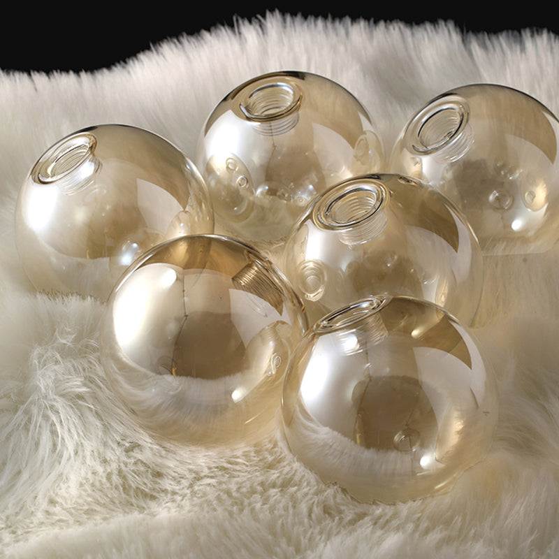 Nordic Style Golden Ceiling Light Ball Shape Glass Shade Ceiling Lamp for Bedroom
