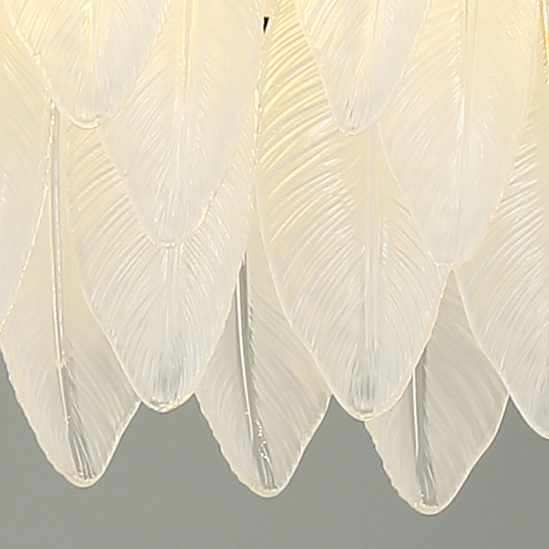 Modern Style Oval Shape Island Lights White Glass 8 Light Island Lighting in Gold