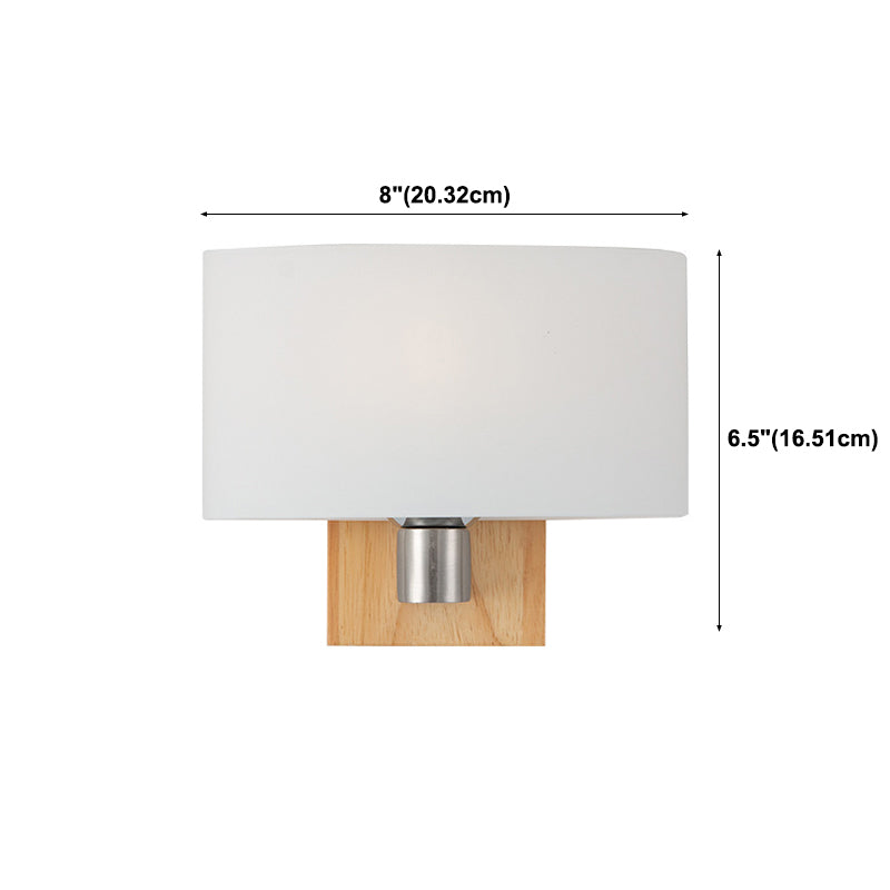 Wood Rectangular Sconce Lights Modern Style 1 Light Wall Lighting Fixtures