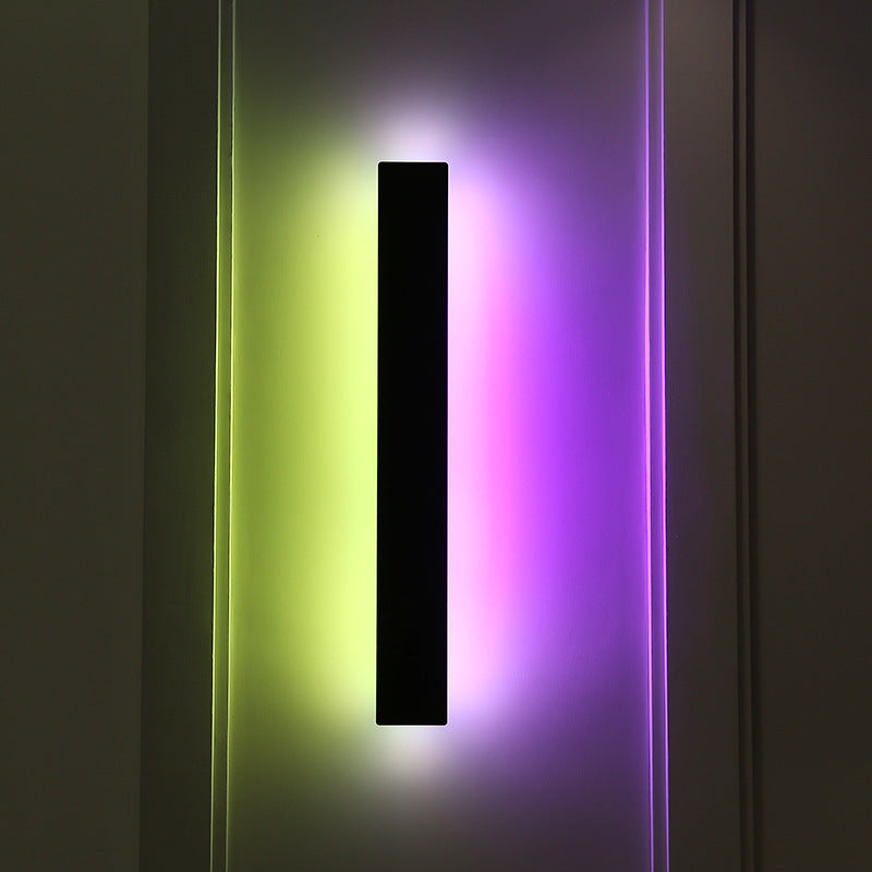 Metal Rectangular Wall Mounted Light Modern Style 1 Light Wall Light Sconces