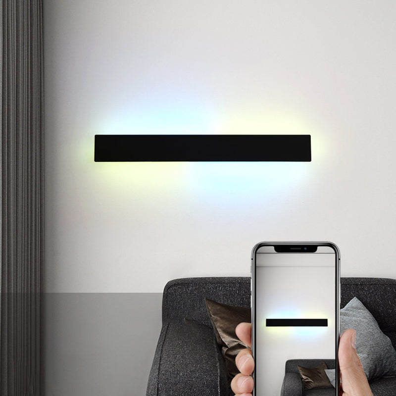 Metal Rectangular Wall Mounted Light Modern Style 1 Light Wall Light Sconces