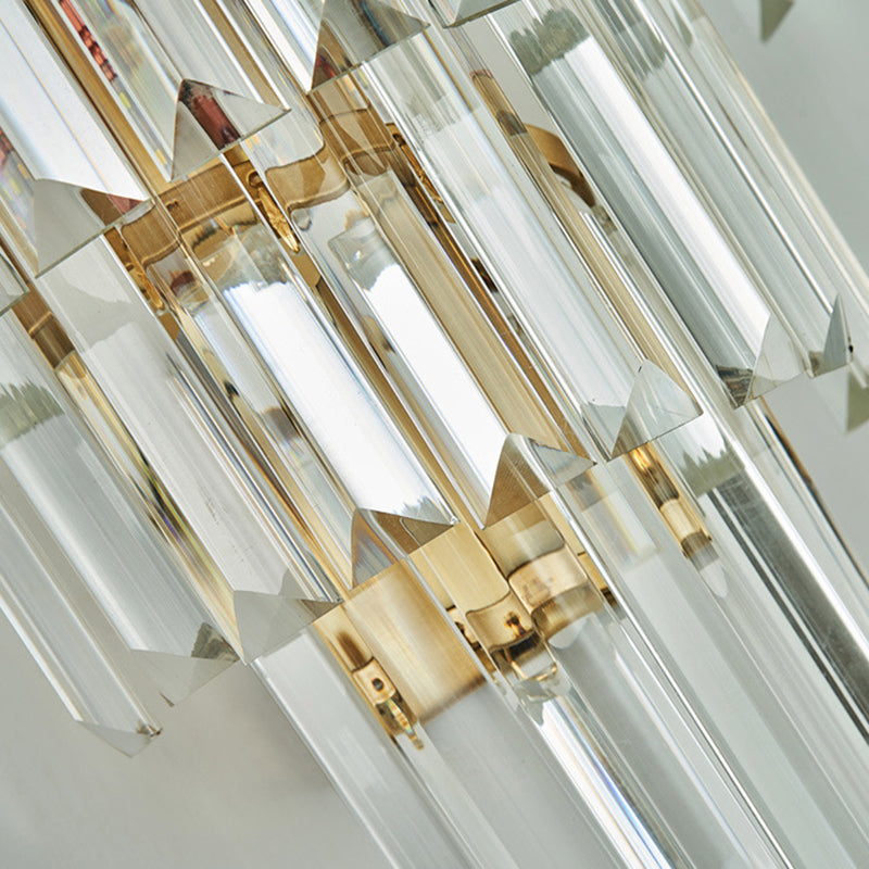 Postmodern Style Crystal Wall Light Layered Wall Sconce for Living Room