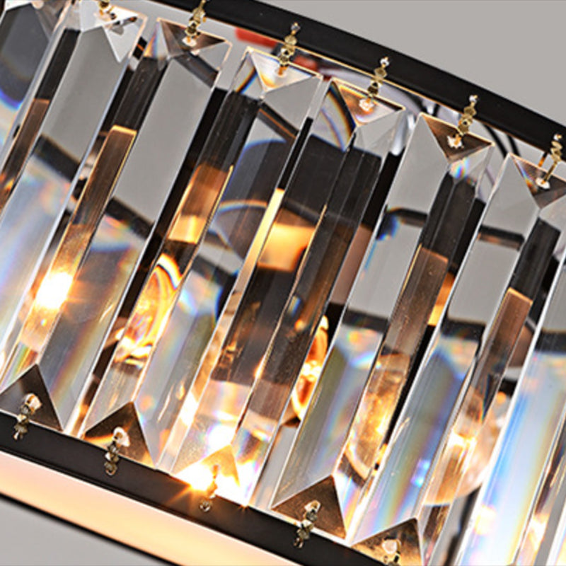 Modernism Crystal Flush Mount Drum Shade Ceiling Light Fixture for Bedroom