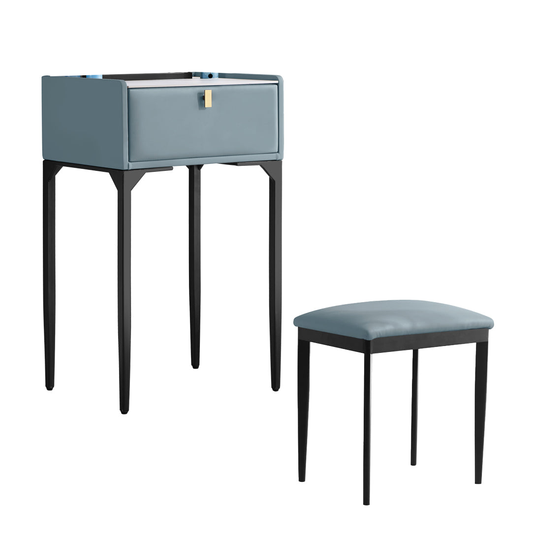 Pine Bedroom Contemporary Storage Box 1 Drawers Wood Vanity Table