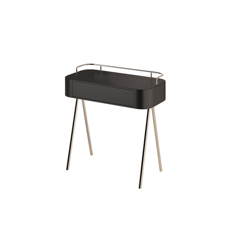 Wooden Contemporary Makeup Vanity Desk Table With Drawer in Black