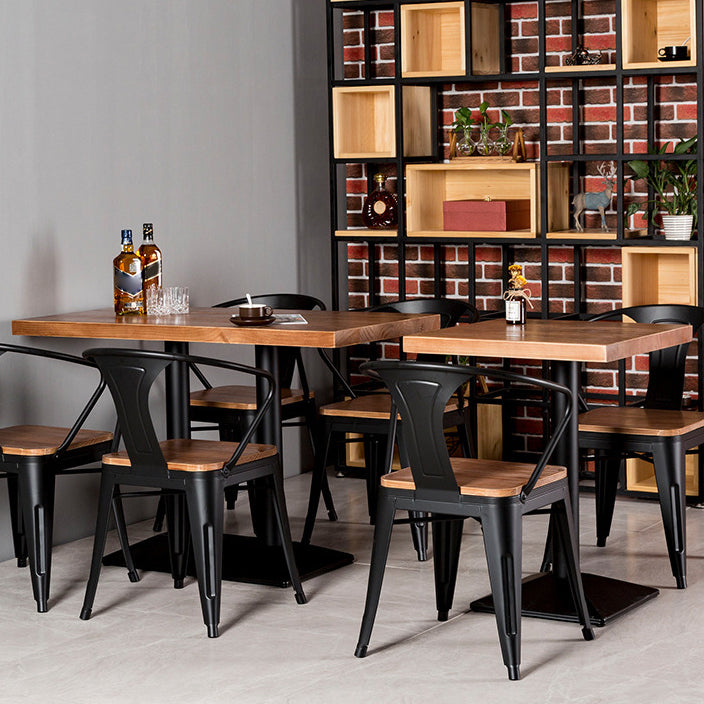 Modern Dinning Table with Brown Wood Dining Table for Kitchen
