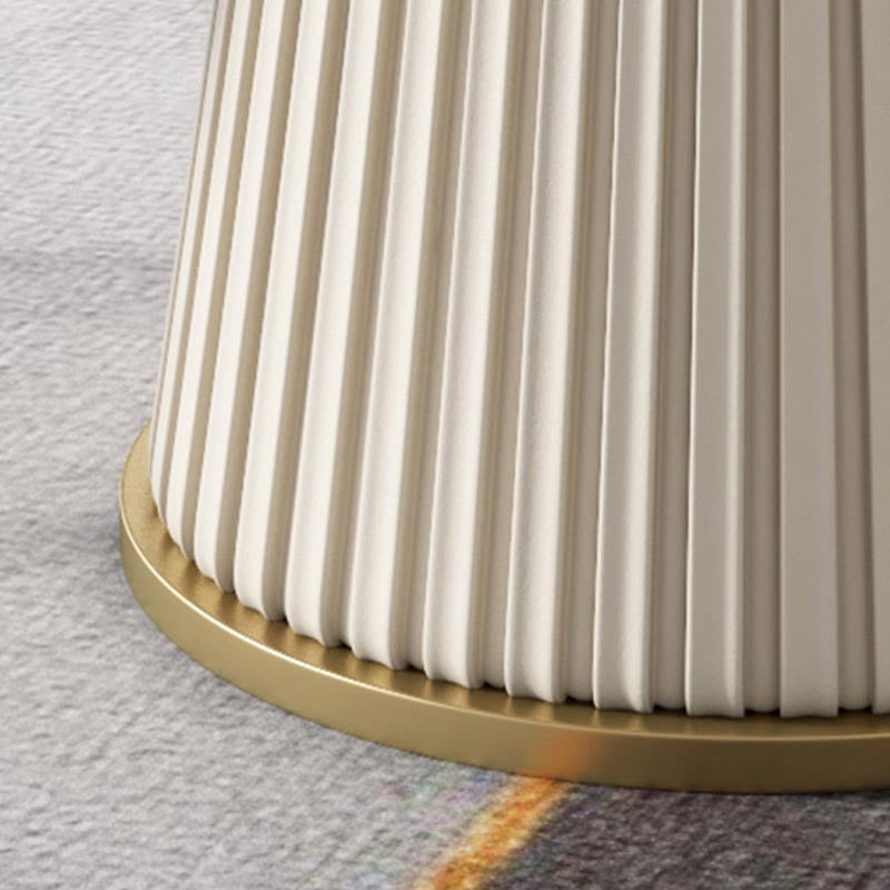 Modern Round Stone Table Standard Height Dining Room Table with Pedestal Base