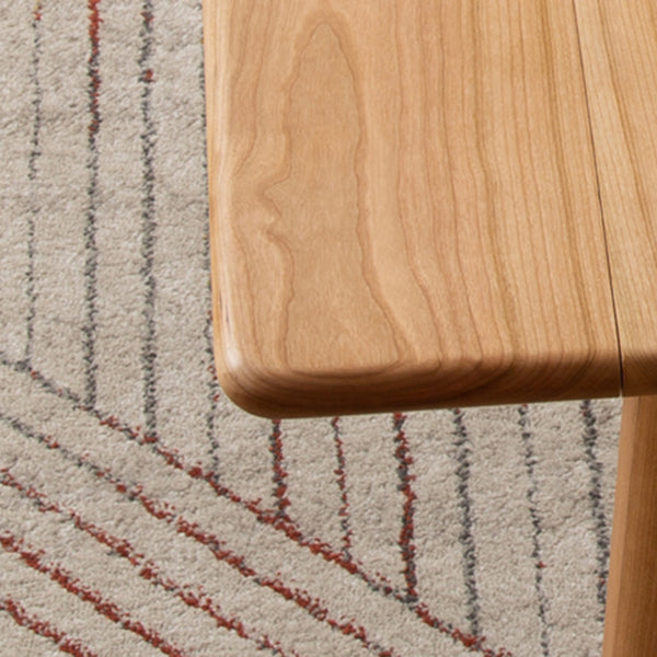 Mid-Century Modern Dining Table Rectangle Solid Wood Dining Table with 4 Legs