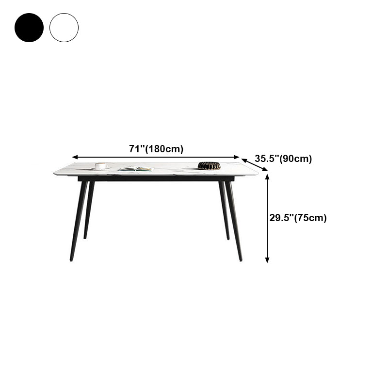 Rectangle Dining Table Industrial 4 Legs  Dining Table for Kitchen