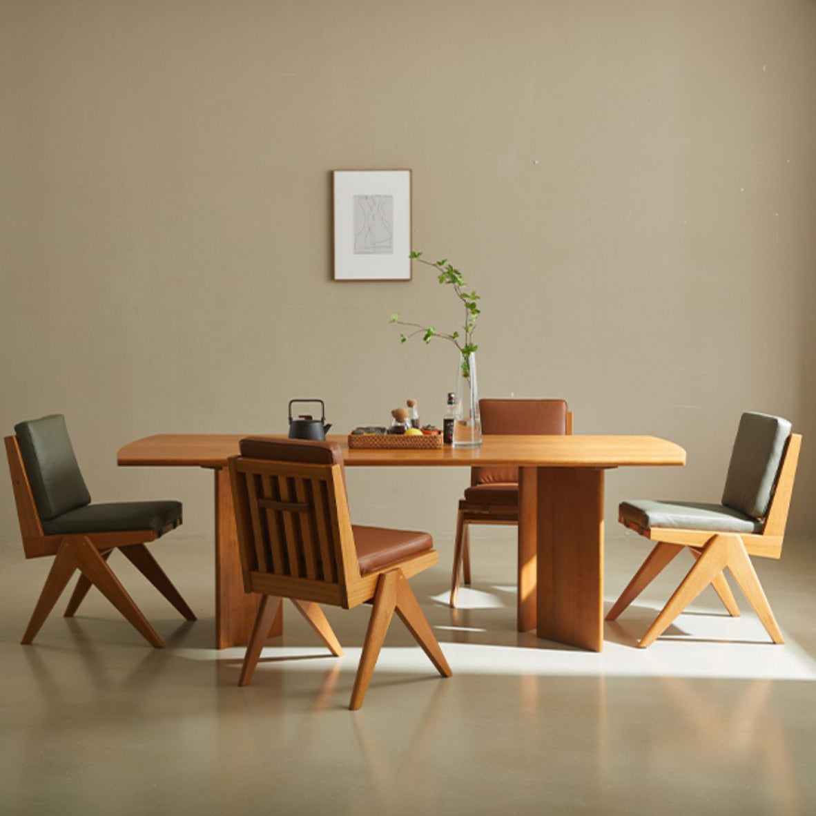 Rectangle Dining Table Solid Wood Dining Table for Dining Room