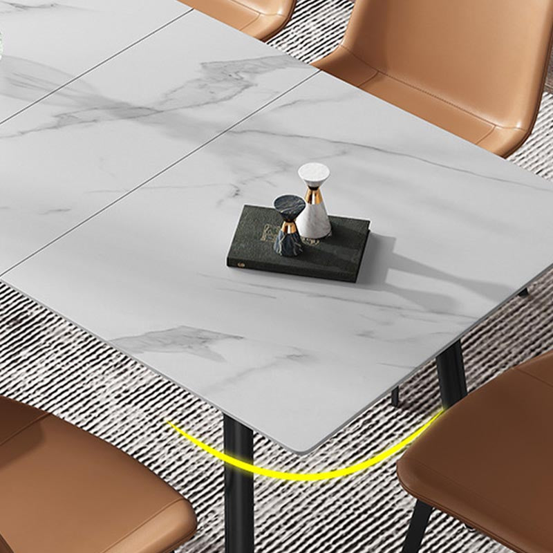 Rectangular Sintered Stone Dining Table Modern Furniture with 4 Legs for Home