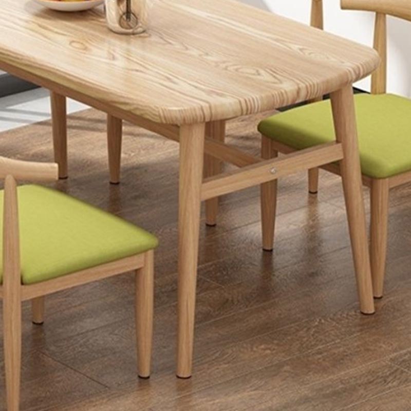 Rectangular Wood Dining Table Modern Furniture with 4 Legs for Home