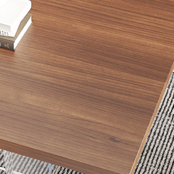 Pine Wood Dining Table Contemporary Dining Table with Double Pedestal Base