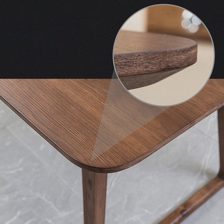 Pine Wood Dining Table Industrial Rectangle Table with Sled Base