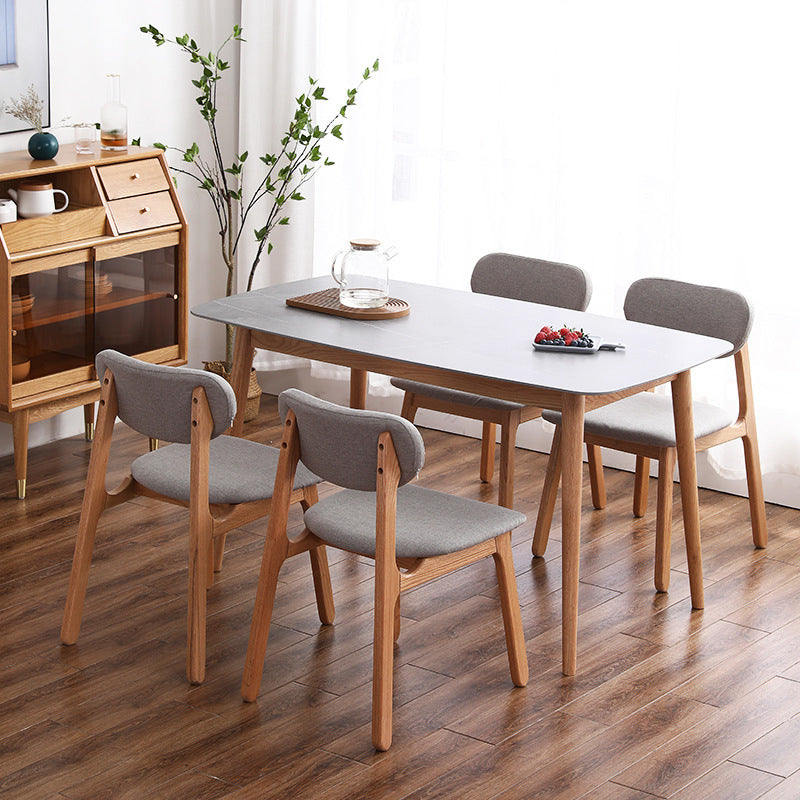 Rectangular Sintered Stone Dining Table Modern Furniture with 4 Legs for Office