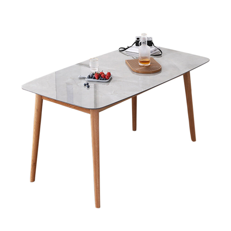 Rectangular Sintered Stone Dining Table Modern Furniture with 4 Legs for Office