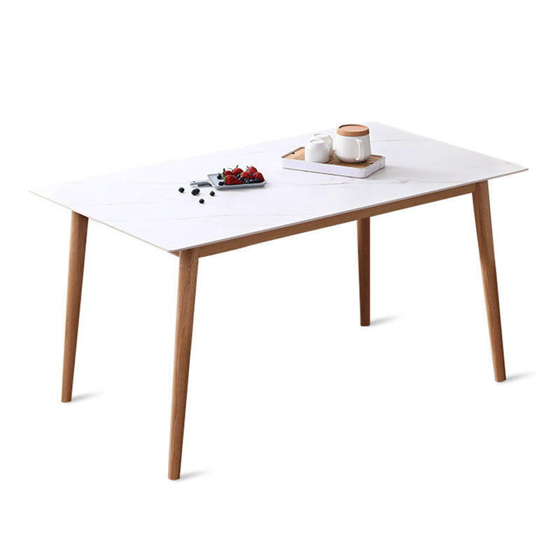 Rectangular Sintered Stone Dining Table Modern Furniture with 4 Legs for Office
