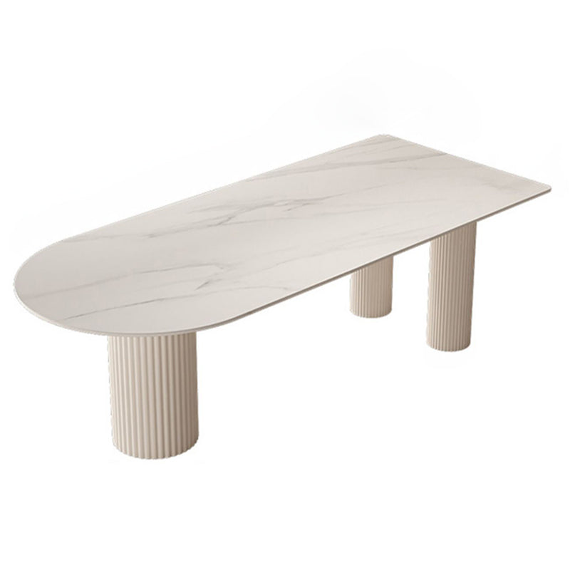 Freeform Sintered Stone Dining Table Modern Furniture with Tripod Base