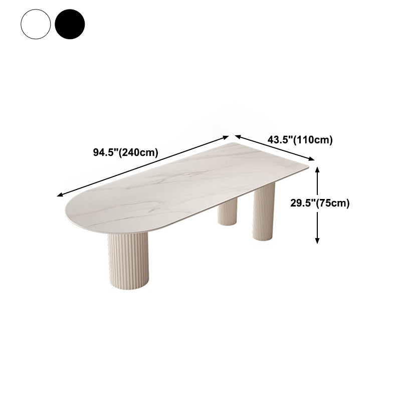 Freeform Sintered Stone Dining Table Modern Furniture with Tripod Base