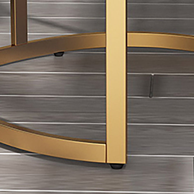 Glam Metal Dining Room Chair Upholstered Armless Dining Chair for Restaurant Use