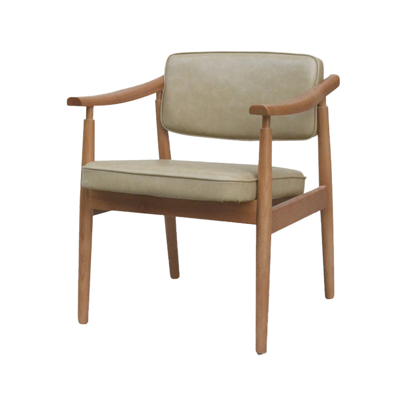 Traditional Style Dining Chairs Kitchen Arm Side Dining Chair with Wooden Legs