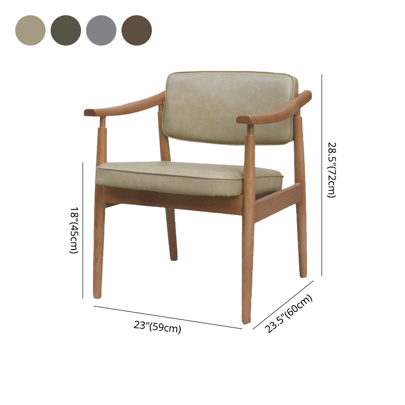 Traditional Style Dining Chairs Kitchen Arm Side Dining Chair with Wooden Legs