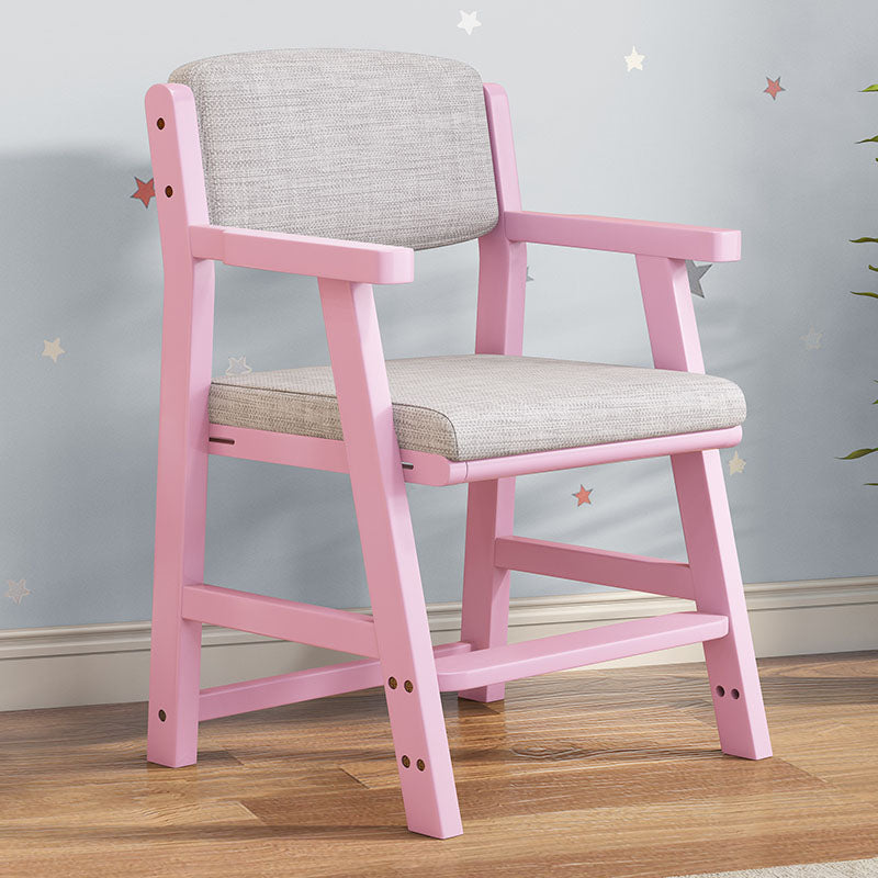 Contemporary Style Dining Chairs Dining Arm Side Chairs with Wooden Legs