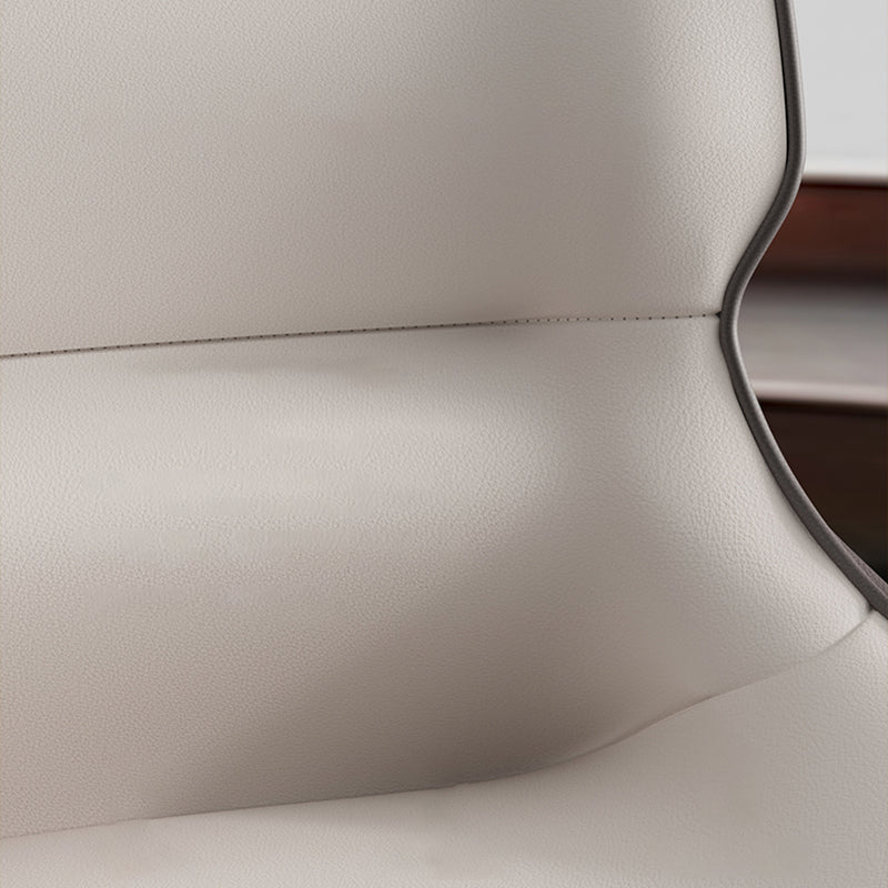 Arm Wingback Parsons Chair Industrial Style Faux Leather Dining Chairs