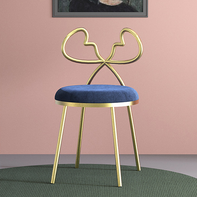 Fabric Dining Side Chair Nordic Design Armless Open Back Dining Chairs