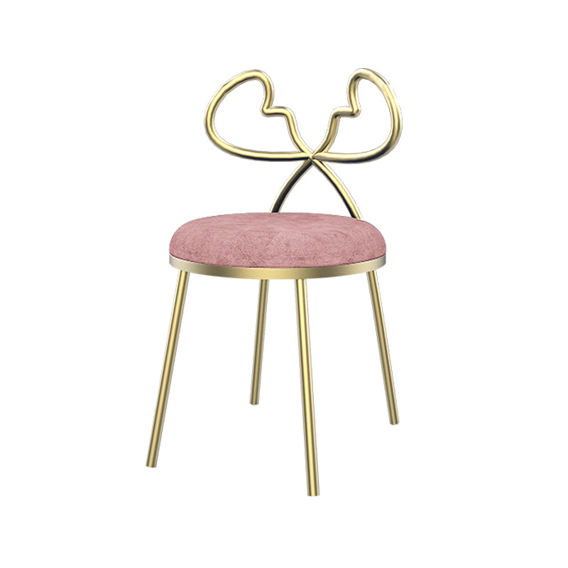 Fabric Dining Side Chair Nordic Design Armless Open Back Dining Chairs