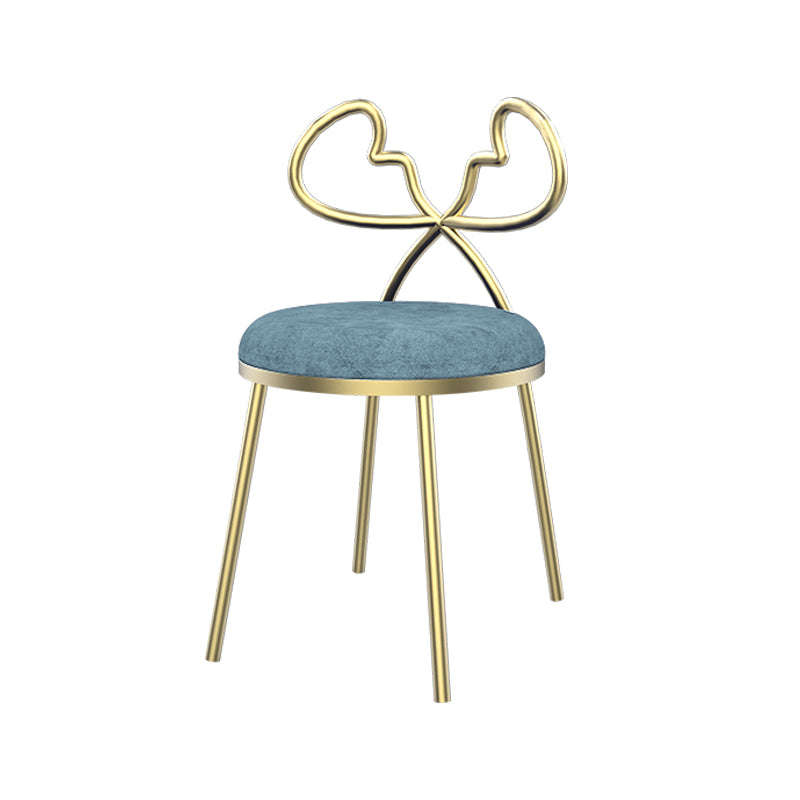 Fabric Dining Side Chair Nordic Design Armless Open Back Dining Chairs