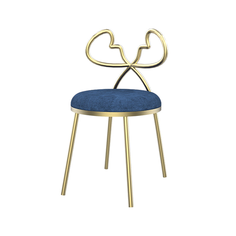 Fabric Dining Side Chair Nordic Design Armless Open Back Dining Chairs