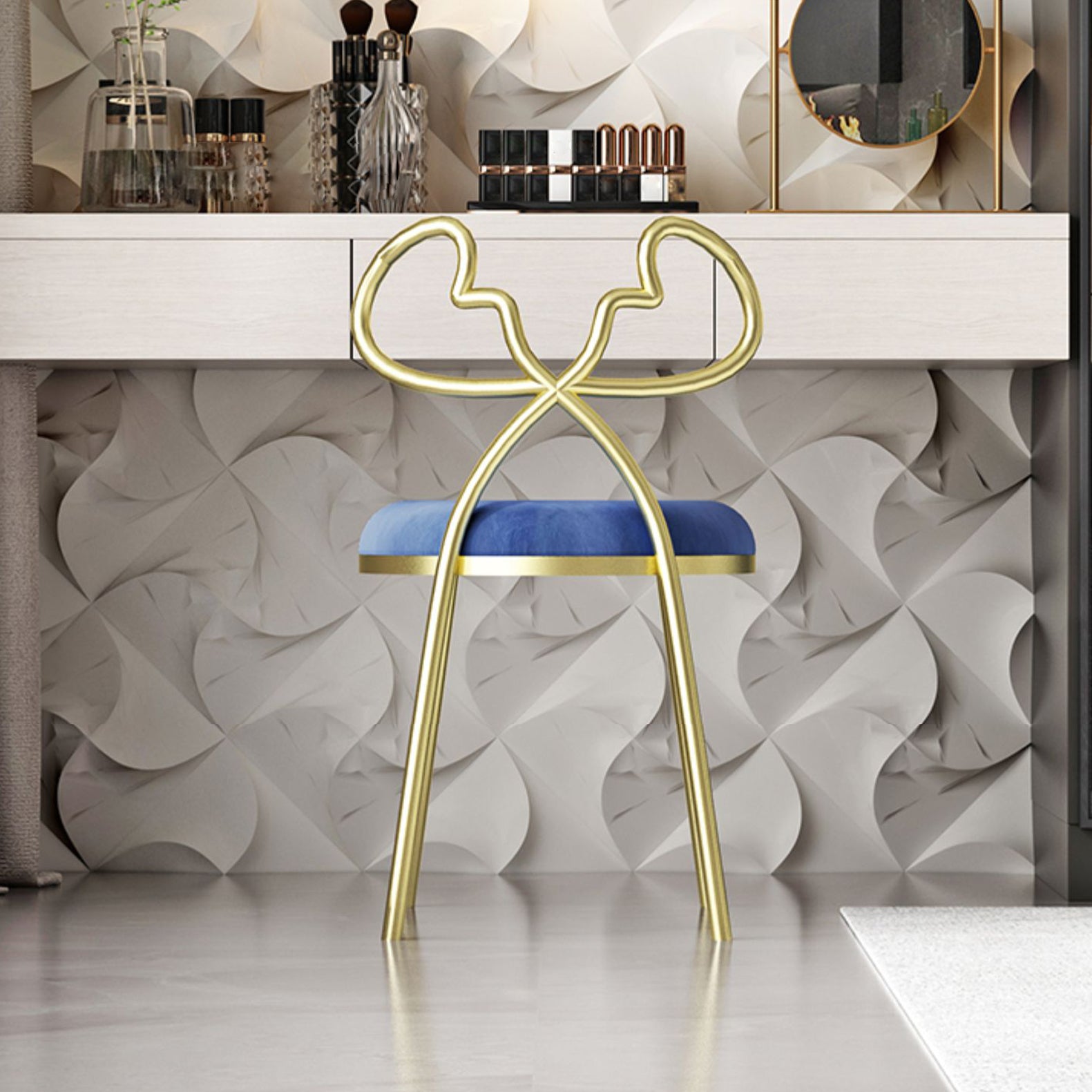 Fabric Dining Side Chair Nordic Design Armless Open Back Dining Chairs