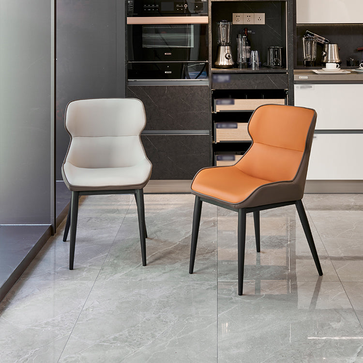 Contemporary Dining Chair Dining Arm Side Chairs with Metal Legs